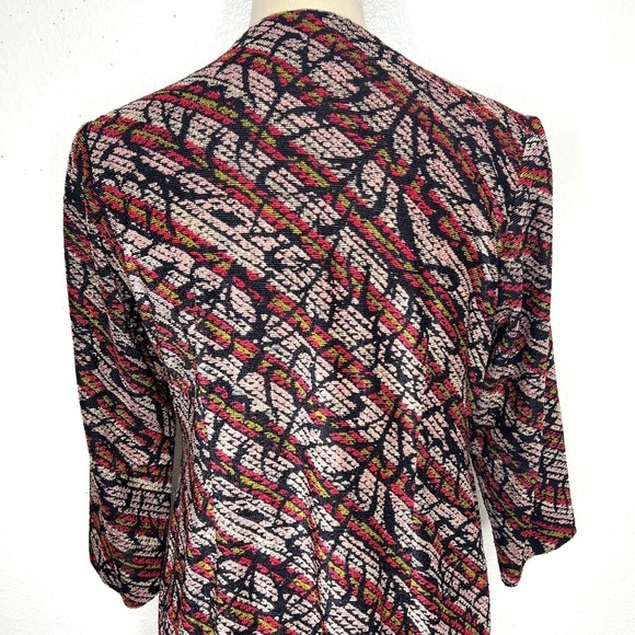 VINTAGE 1960s Midi Shift Mad Men Vtg 60s Retro Button Front Dress - Picture 6 of 8